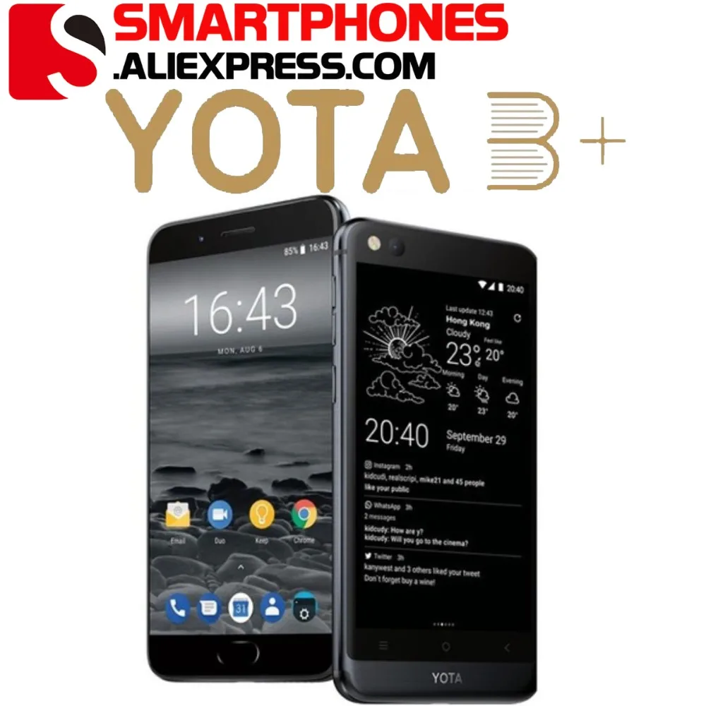 Глобальная версия Yota 3+ Yotaphone3+ 64G/128G Android 5,5 octacore двойной экран 5," FHD экран" сенсорный E-ink Snapdragon смартфон