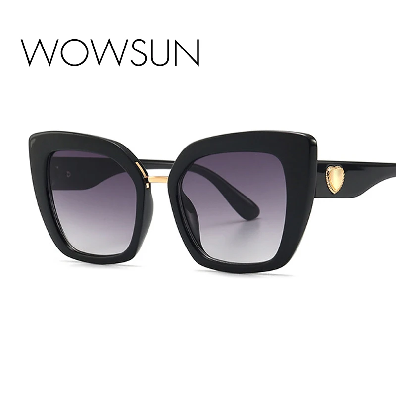 WOWSUN 2019 New Personality Square Sunglasses Brand Designer Love Cat Eye UV400 A157 | Аксессуары для одежды