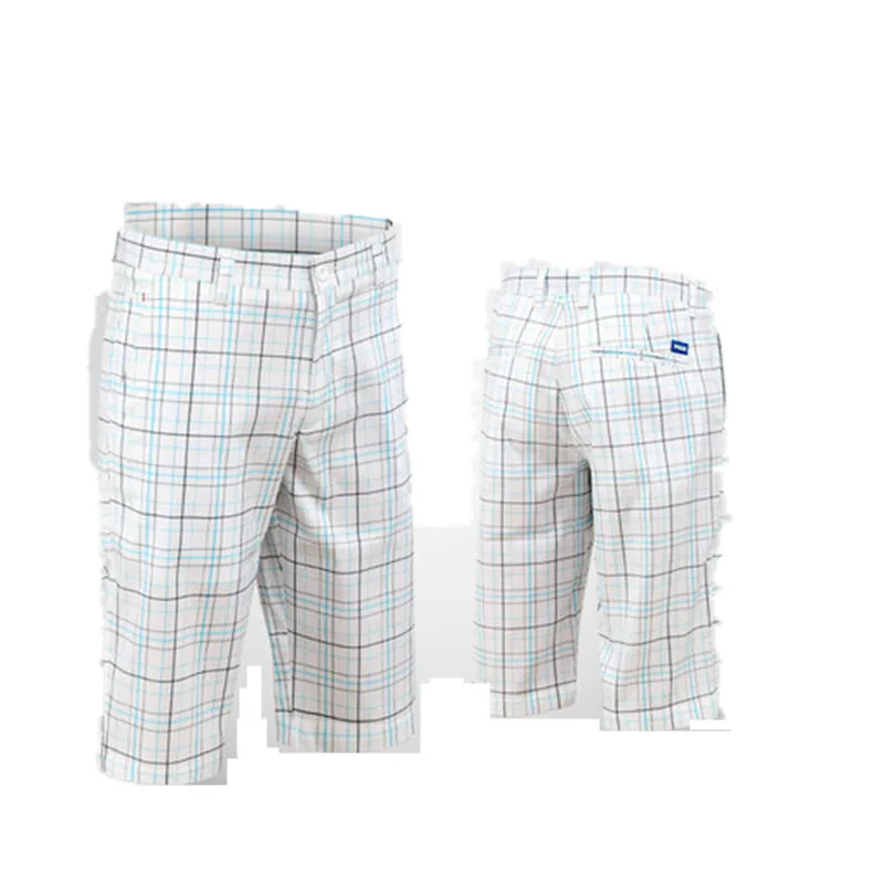 Новый мужской костюм PGM для гольфа летние шорты Короткие клетчатые Ретро стиль