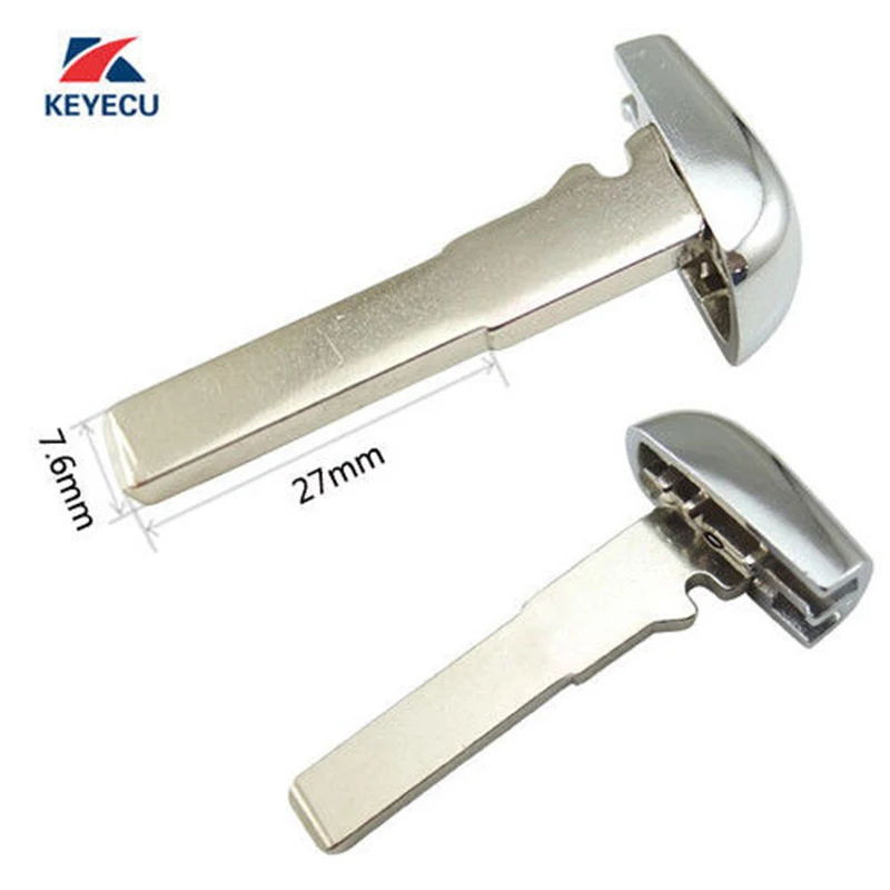 KEYECU 10X Replacement Smart Emergency Insert Uncut Blade Blank for Jeep Rnengade Fiat 500X 2015-2018 M3N-40821302 | Автомобили и
