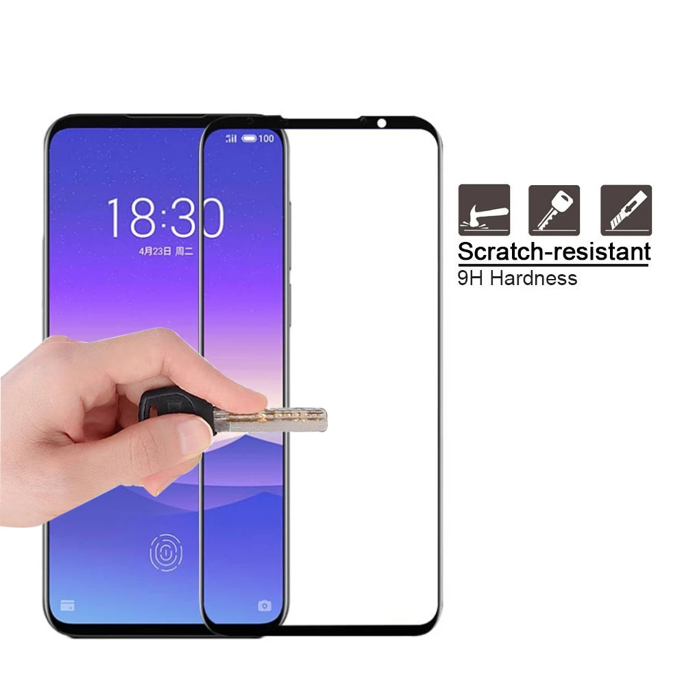 2.5D Закаленное стекло для Meizu 16S полное покрытие 9H 0 3 мм защитная пленка экрана 16s