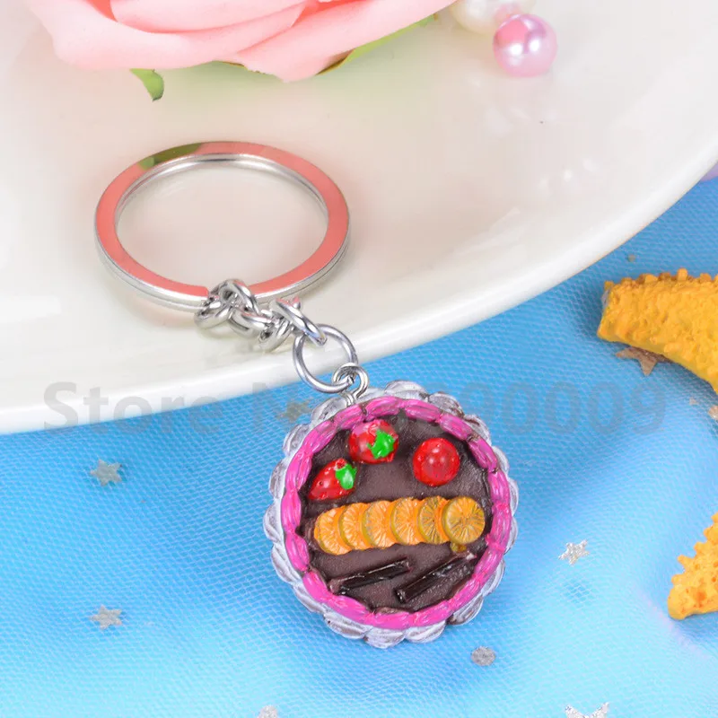 New Mini Simulation Food Cake Keychain Creative Resin Cream Ice Birthday Gift Cute Bag Pendant | Украшения и аксессуары