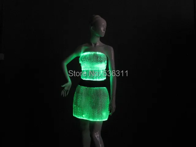 Оптовая продажа с фабрики светодиодные танцевальные костюмы светящаяся одежда