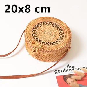 Net Bow 20x8cm Пляжные сумки из ротанга, новинка, летние соломенные сумки, сумочки ручной работы, женские сумки через плечо, тканые сумки в стиле бохо - Цвет: Net Bow 20x8cm