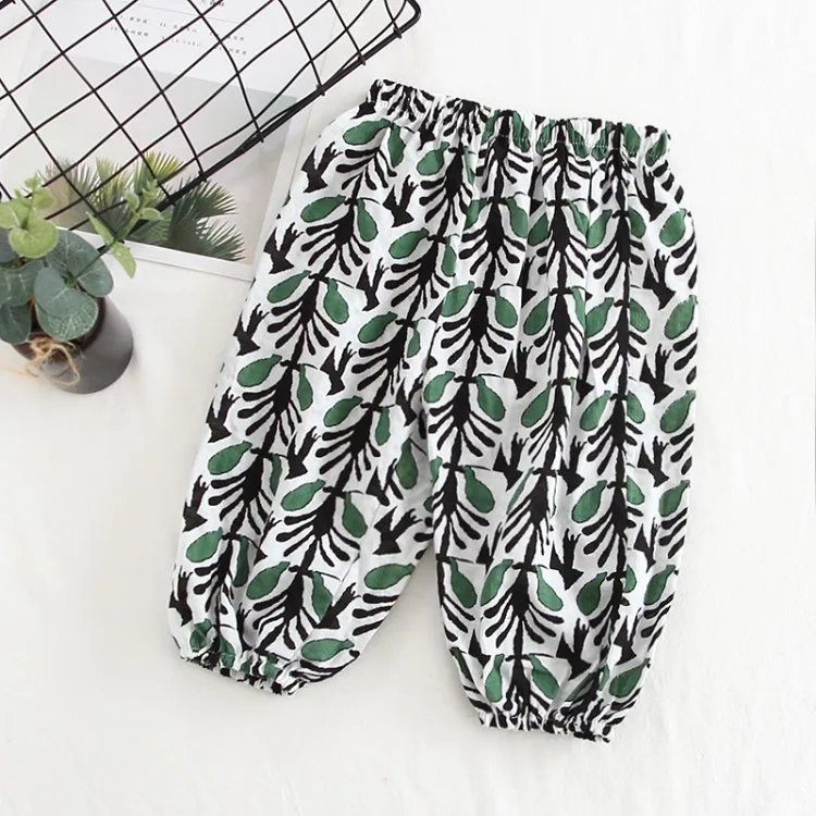 Летние детские штаны для мальчиков 2019 шаровары с принтом девочек мягкие удобные