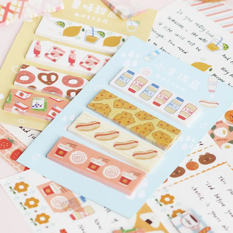 80Sheets Creative Animal Notepads Kawaii Fruit Memo PadsCute Foods Sticky Notes For Kids Gift School Office Supplies Stationery |
