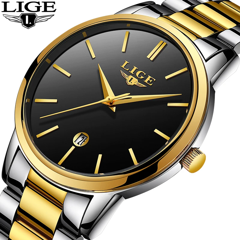 2018 новые мужские часы Топ бренд класса люкс 30 м Водонепроницаемые ультра тонкие