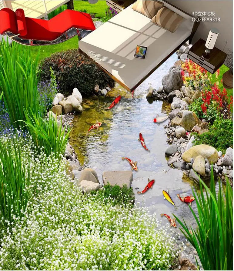 Пользовательские 3d росписи Континентальная спальня гостиная настенный фон 3D