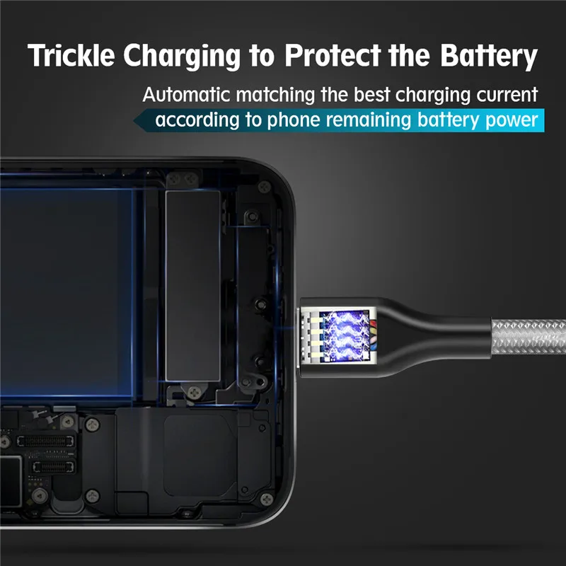 Нейлоновый Плетеный usb-кабель ROCK для iPhone Xs Max кабель Micro USB быстрой зарядки Samsung Xiaomi