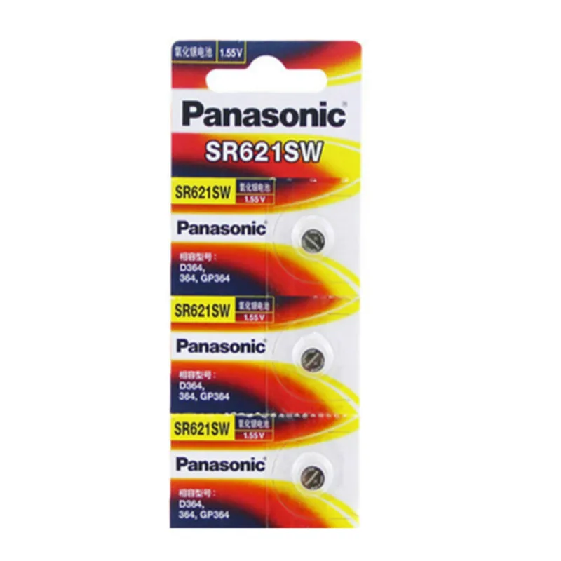 3 шт. SR621SW кнопочные батареи из оксида серебра для Panasonic AG1 364 164 D364 L621 1 55 v|Часовые