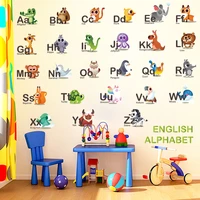 kindergarten children cartoon stickers childrens room wall stickers early learning eduction english alphabet stickers