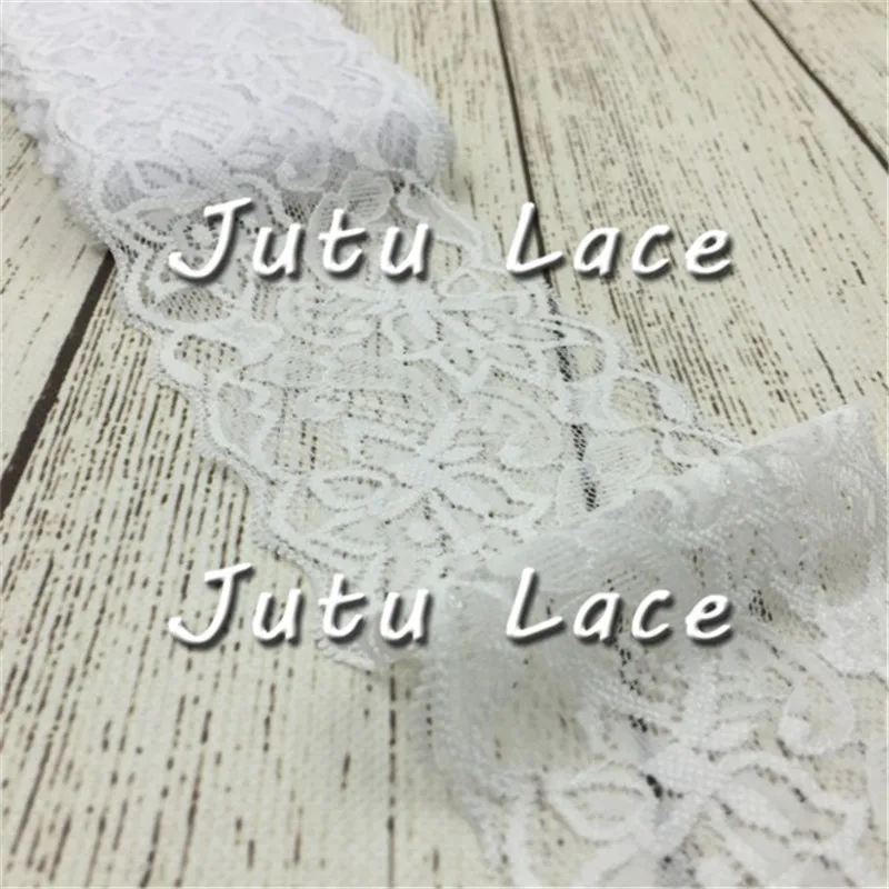 50 ярдов/партия эластичная кружевная лента 8 см для аксессуаров одежды аксессуары