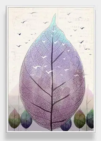 Абстрактный лист в скандинавском стиле украшение для дома олень масло растения