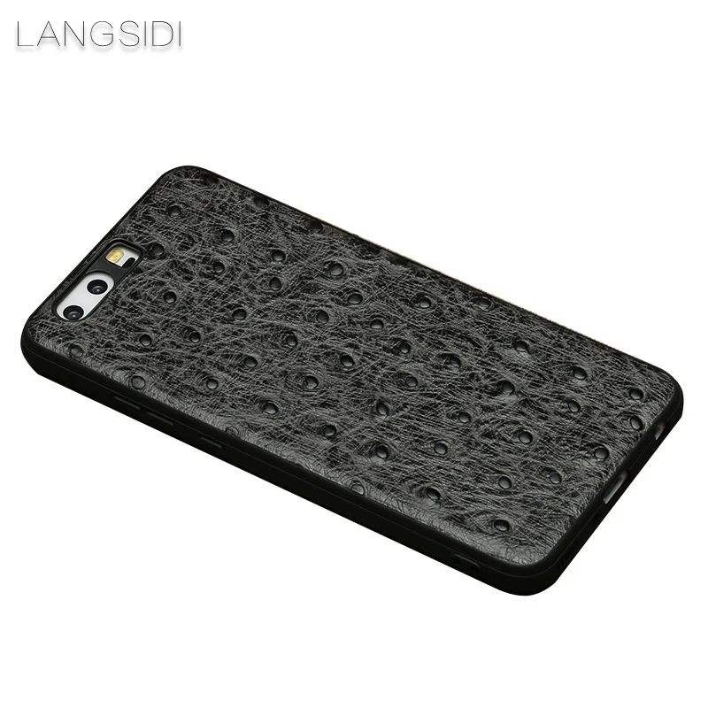 

Luxury brand phone case ostrich grain full-wrapped phone case For Huawei P10 phone case full handmade custom processing