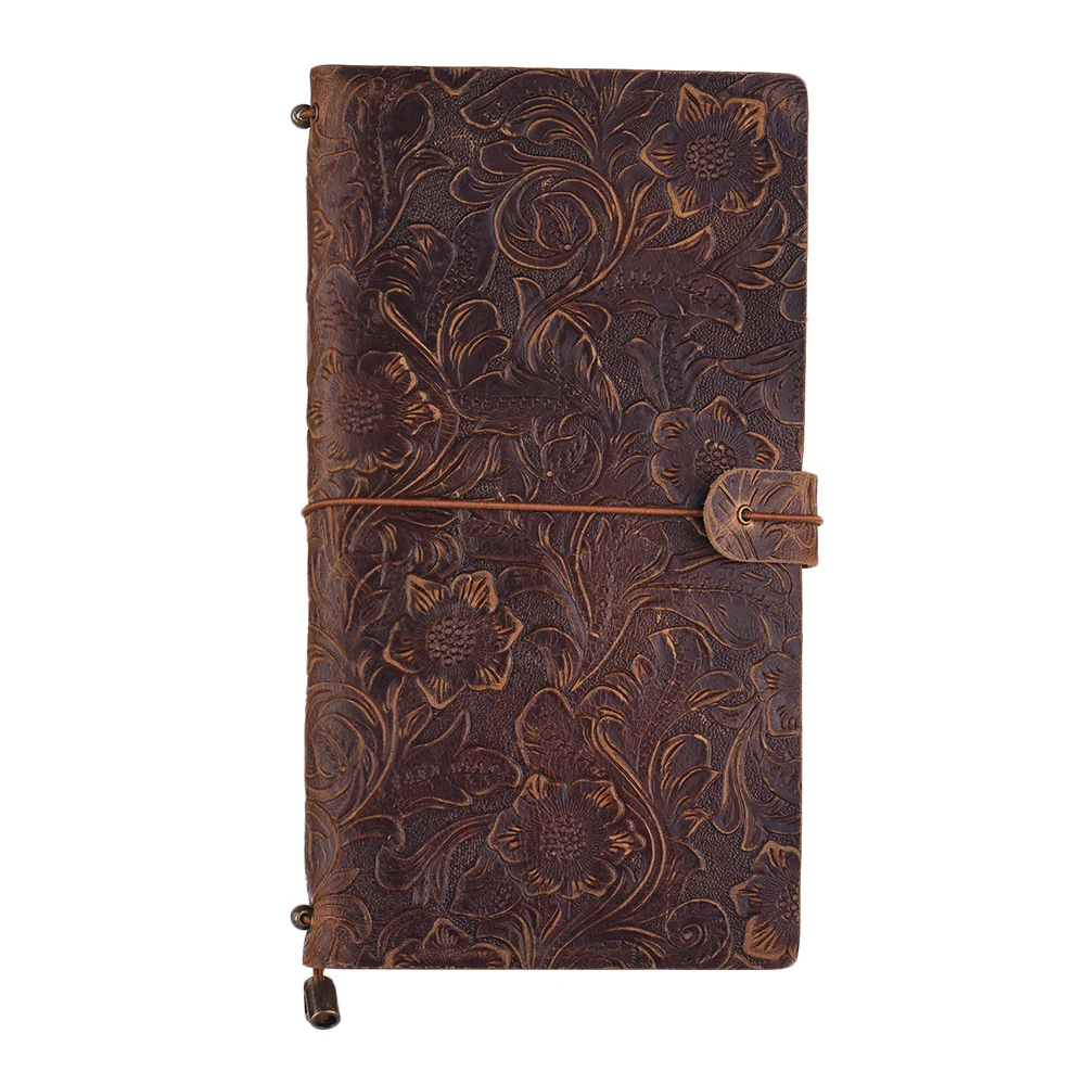 Antique Embossed Notebook Diary Leather Travel Journal Bound Refillable Daily Notepad Lined Blank Grid Paper Business Office | Канцтовары