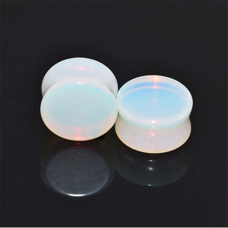 Круглые туннели из натурального камня для ушей Растяжитель расширитель серьги