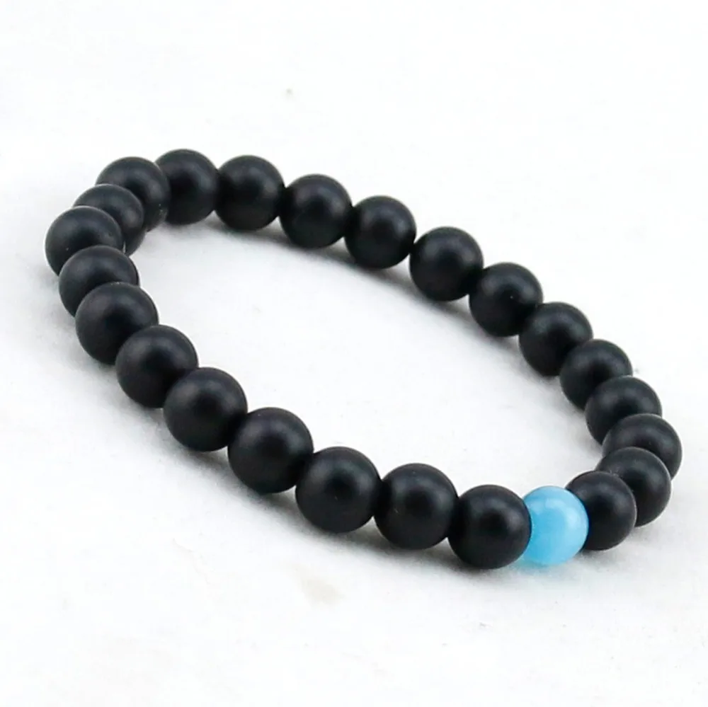 Мужской браслет в виде капли воды полудрагоценные натуральные камни (8 мм) ручная