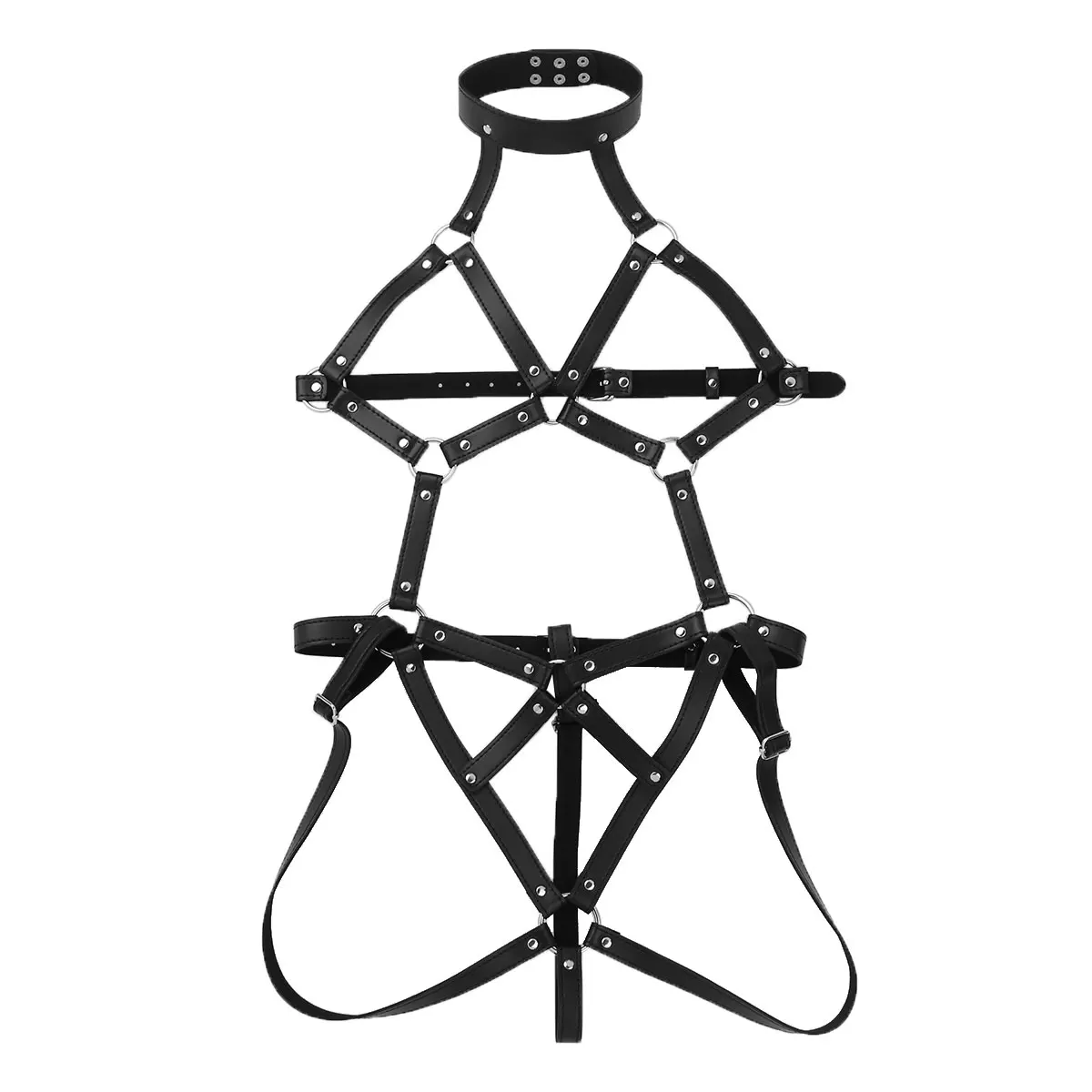 TiaoBug женские черные ремни из искусственной кожи с лямкой на шее регулируемые