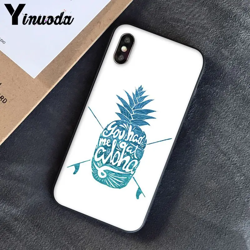 Yinuoda Фрукты Ананас новое поступление черный чехол для телефона для iPhone 8 7 6 6S 6Plus X XS MAX 5 5S SE XR 10 чехол s