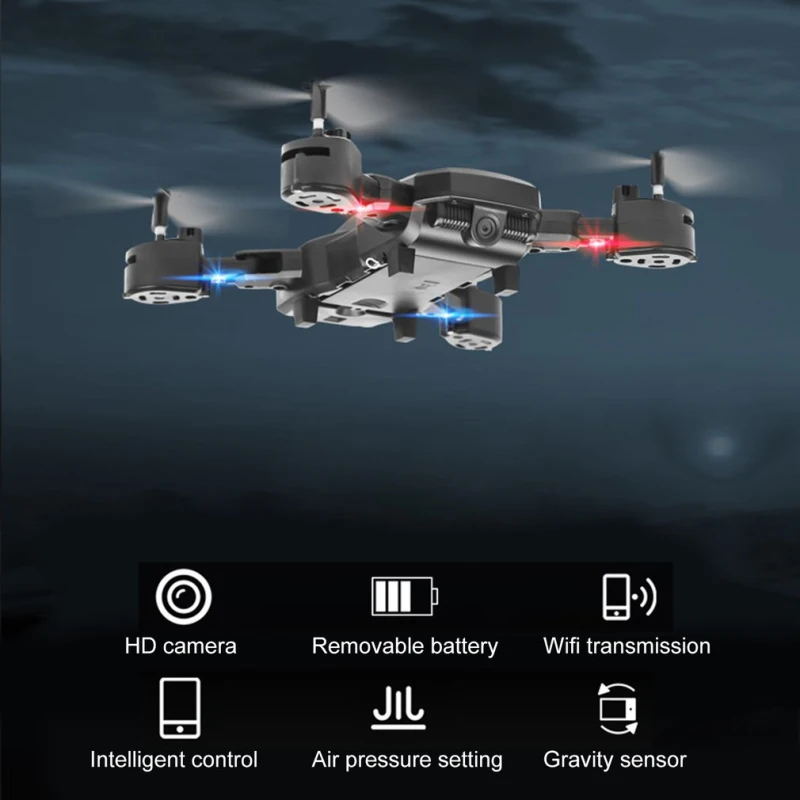 

New 2.4G 4CH 6-axies RC Drone LH-X41WF With 720P HD Camera Headless Mode One Key Return Phone Control WIFI FPV RC Drone toy gift