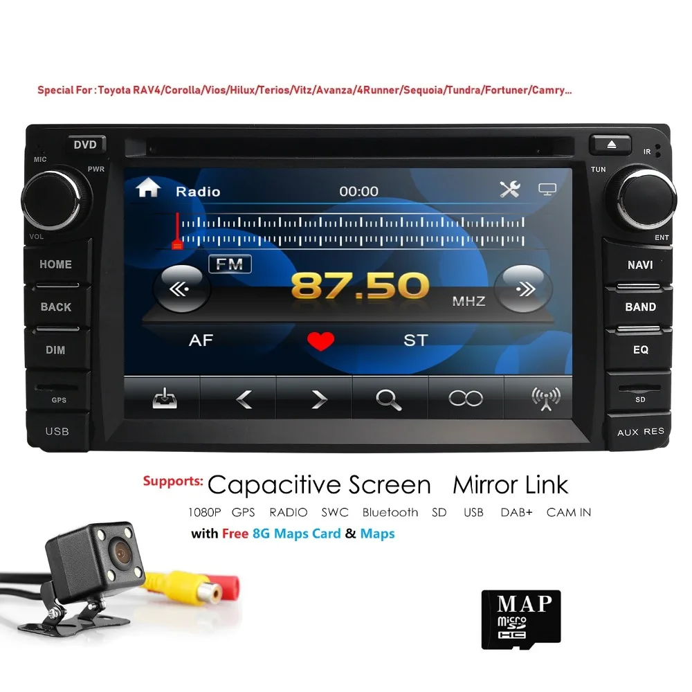 2 din 6 дюймов 800*480 Автомобильный dvd-плеер gps + BT радио сенсорный экран автомобильный