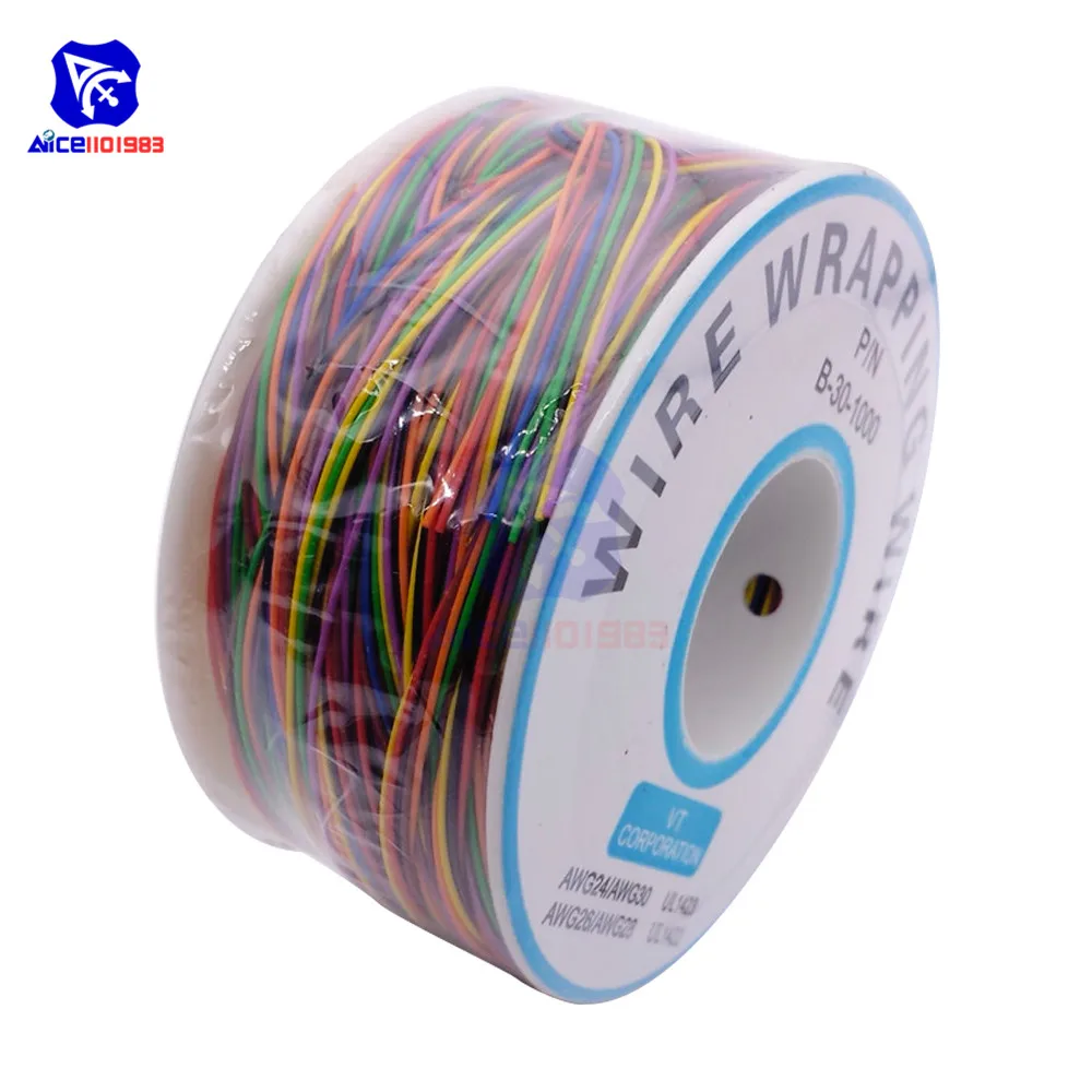 Изолирующий кабель diymore UL1423 изолирующий 250 м 30 AWG 8 цветов провод 0 25 мм медная