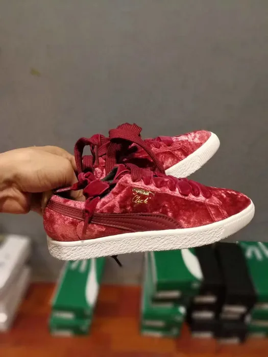 Puma Кроссовки PUMA CLYDE x сливочное масло EXTRA King of New York синий бархат Красный Размеры