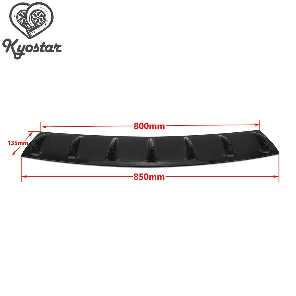 Universal Carbon Car Rear Bumper Lip Diffuser 7 Fin Shark Style Back Spoiler Splitter Car-Styling | Автомобили и мотоциклы