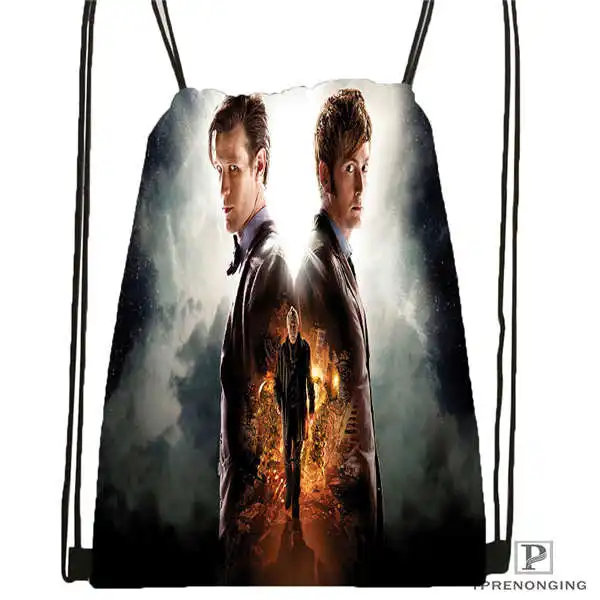 Custom peter-capaldi-doctor-who рюкзак с кулиской сумка милый Детская (черная спинка) 31x40 см