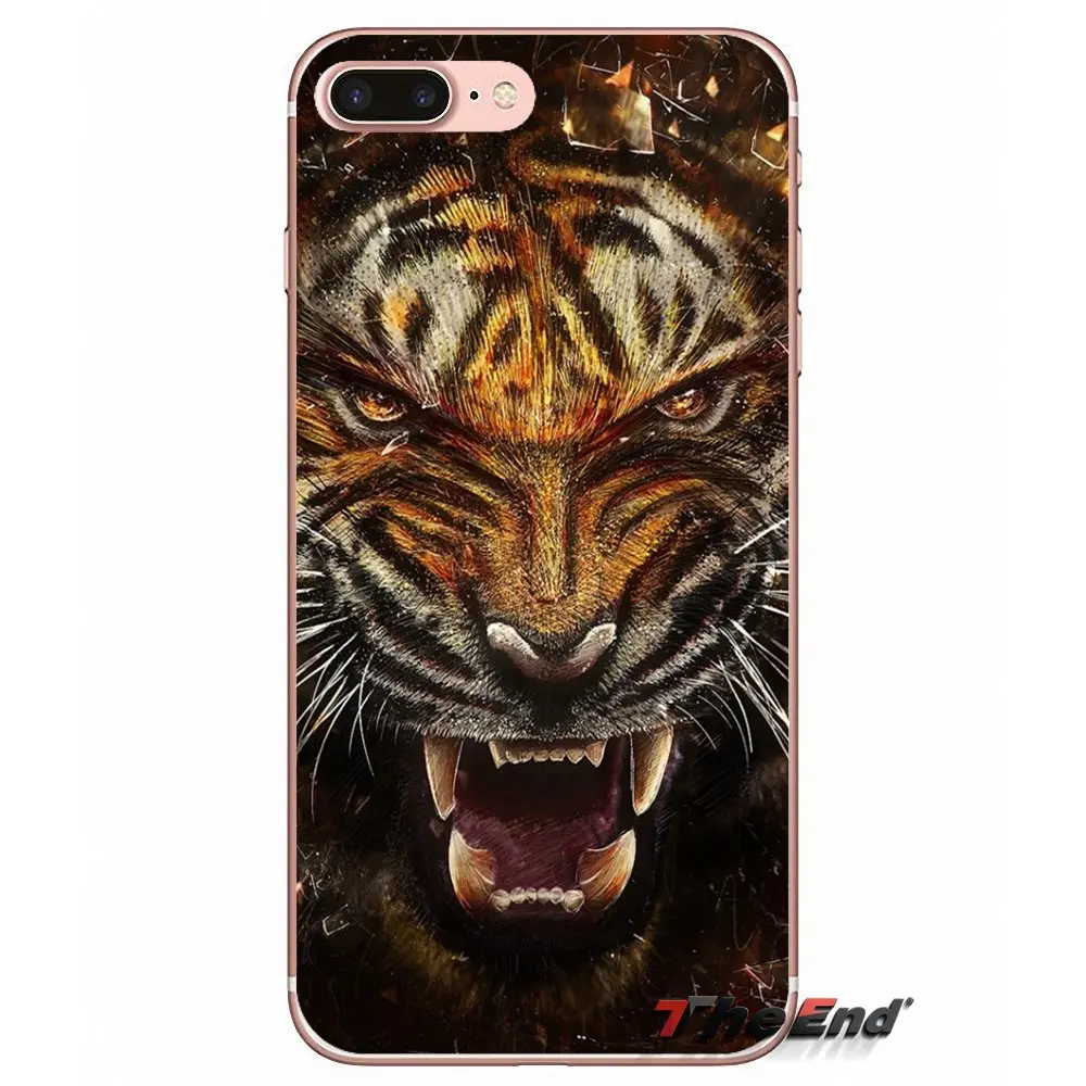 Для iPhone X 4 4S 5 5S 5C SE 6 6S 7 8 Plus Samsung Galaxy J1 J3 J5 J7 A3 A5 2016 2017 Tiger Army Art Силиконовые чехлы для