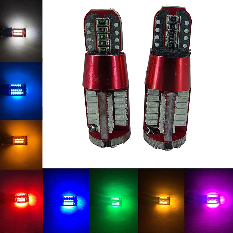 Светодиодная автомобильная лампа T10 w5w canbus сверхъяркая широкая 57smd автомобильный