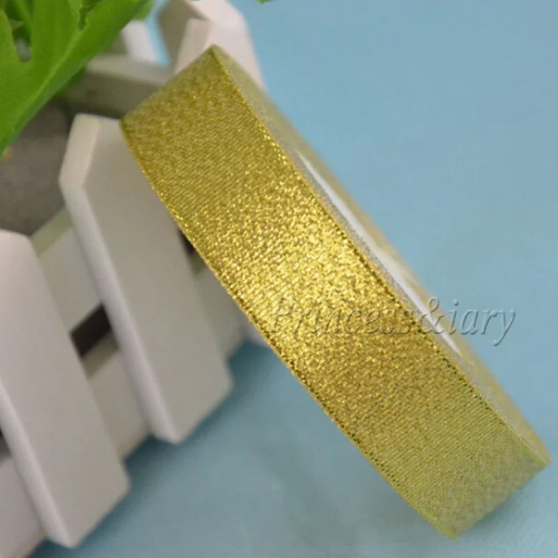 1 рулон 25 ярдов золотая и Серебряная лента для упаковки подарков ленты свадебной