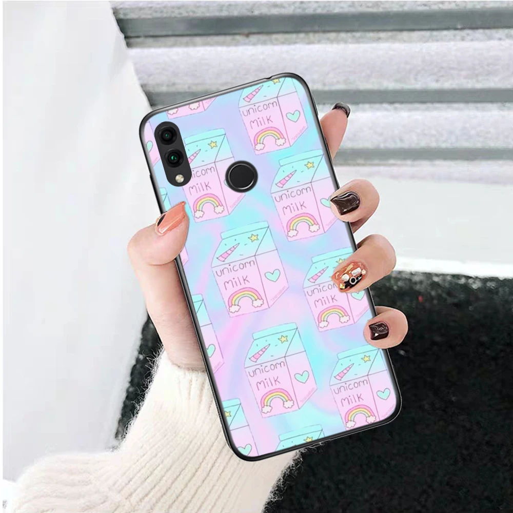 Kawaii Japanese Milk Silicone Case for Huawei honor 6A 7A Pro 7X 8 Lite 8A 8X 8C 9 Note 10 View 20 20S 9X | Мобильные телефоны и
