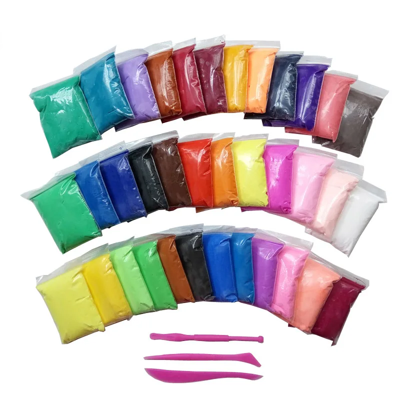 Дети fimo Полимерная воздух сухой глины 36 цветов игрушка в подарок для