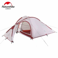 naturehike hiby 3 4 person 20d 40d nylon waterproof camping tent two way door open one room and one hall outdoor tents pu3000mm