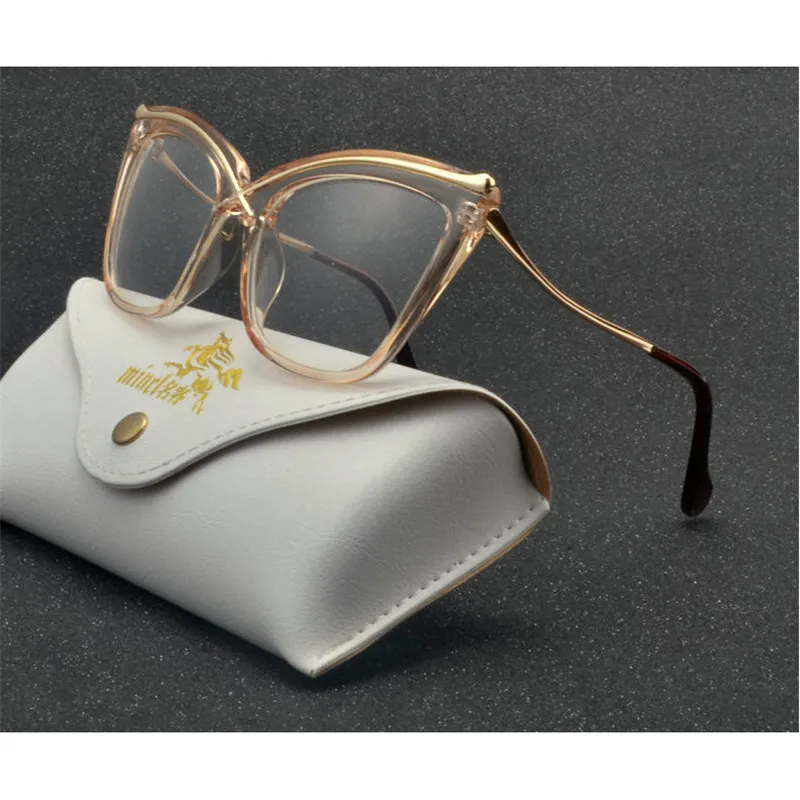 Женская простая прозрачная оправа для очков в стиле ретро модная декоративная