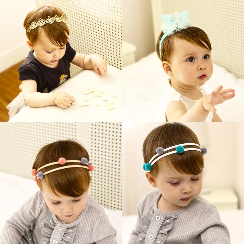 Новинка милые повязки на голову с цветами аксессуары для волос девочек Кружевная