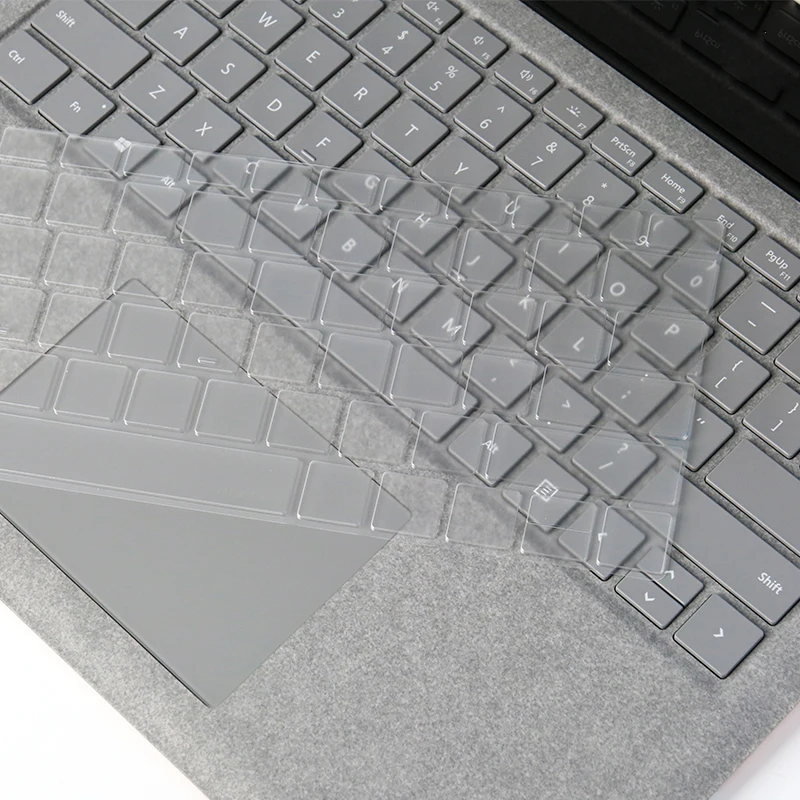 Наклейка для корпуса ноутбука microsoft Surface с защитной клавиатурой из ТПУ для точной фиксации крышки ноутбука Наклейка полная защита серебро