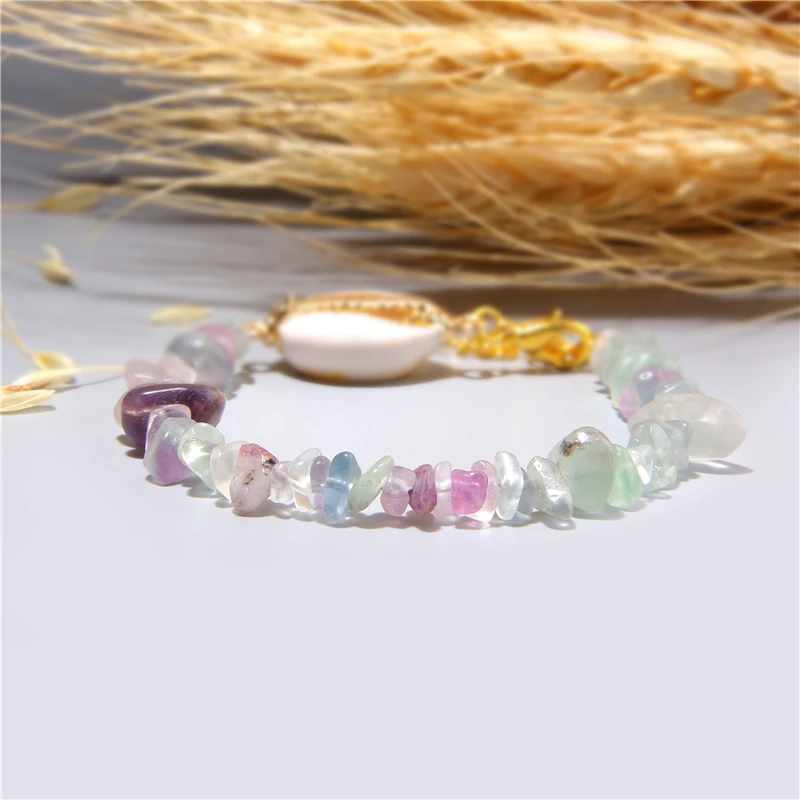 Женский браслет ракушка из чипы натурального камня ручной браслеты раковин