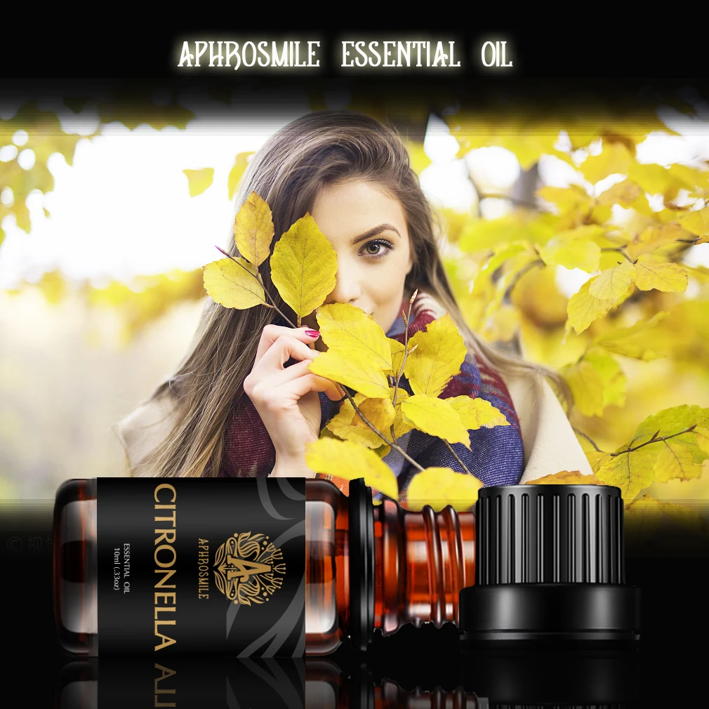 100% натуральное эфирное масло цитронеллы 10 мл водорастворимое для массажа тела