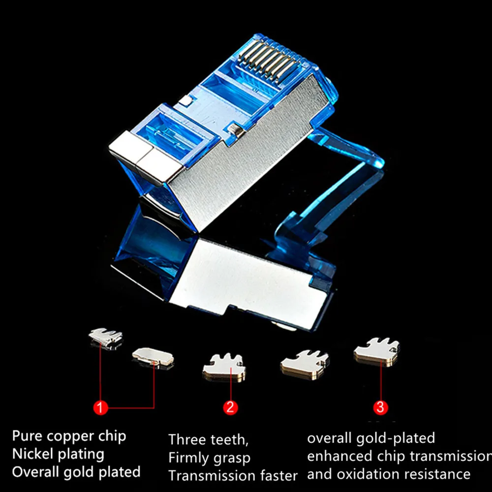 Сетевой разъем RJ45 5 шт. 8P8C Cat6 кабель Ethernet стандартный адаптер для гигабитной
