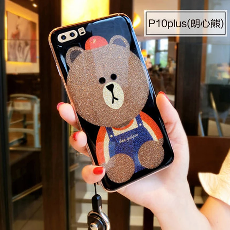 2 шт. для huawei P10 плюс VKY-AL00 чехол мультфильм мягкие границы силиконовые ультра