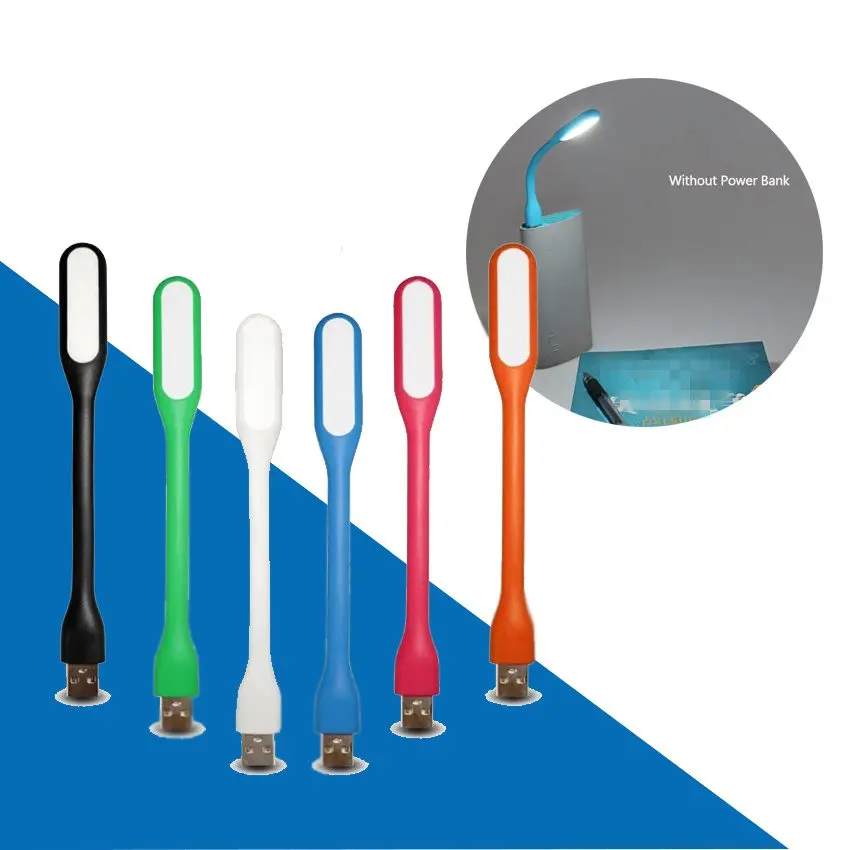 Random Color Mini Adjustable Flexible USB LED Light Lamp Powerbank PC Notebook Perfect for Night Working Book Reading | Лампы и