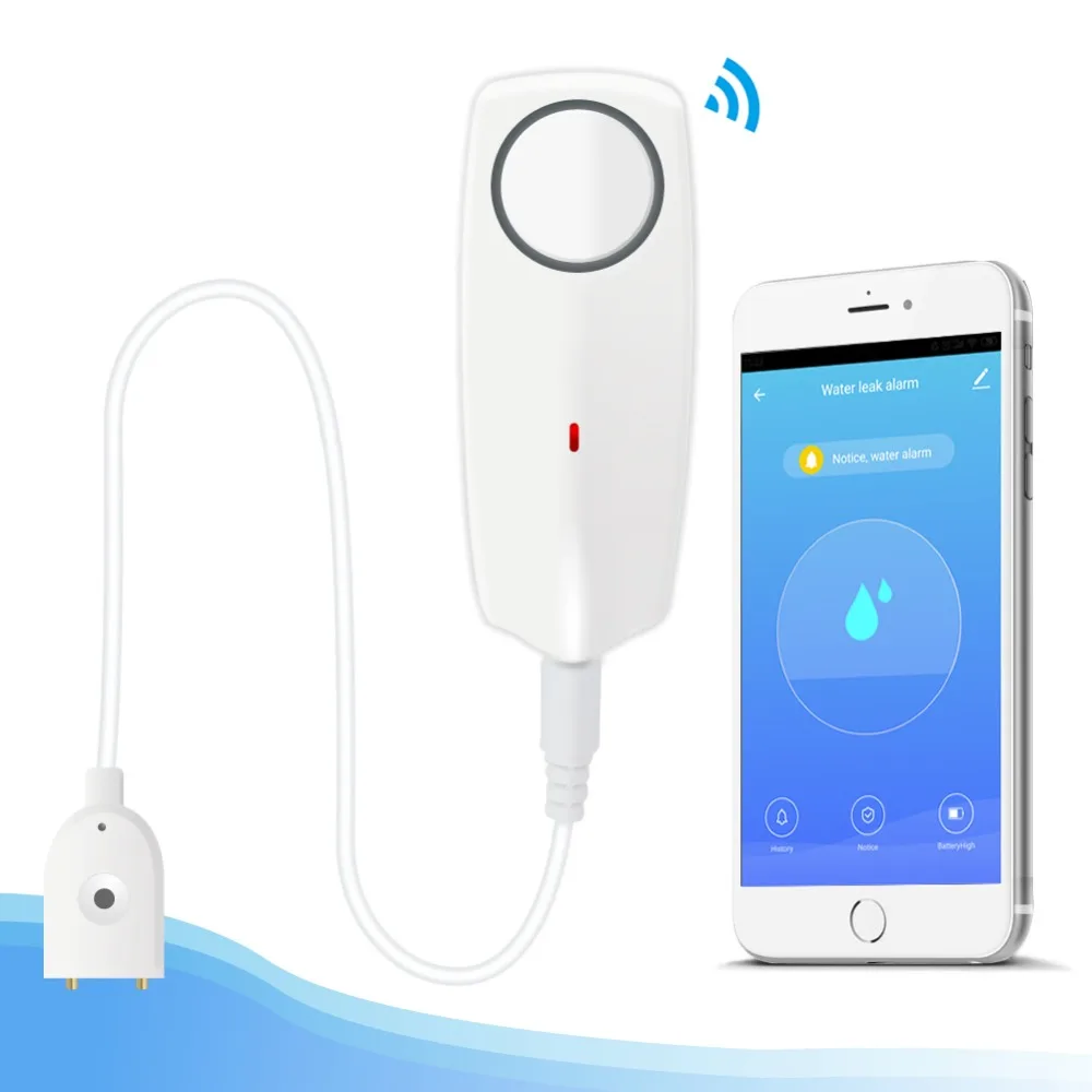 Tuya Smart Wifi датчик утечки воды погружение воды сигнализация беспроводной погружение воды детектор уровня воды сигнализация детектор