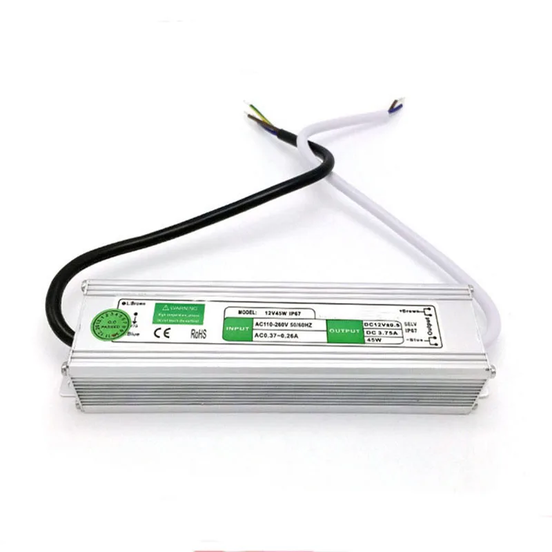 DC 12V/24V 10w/15w/20w/25w/30w/36w/45w/50w/60w/80w/100w/120W/150W светодиодный трансформатор адаптер питания