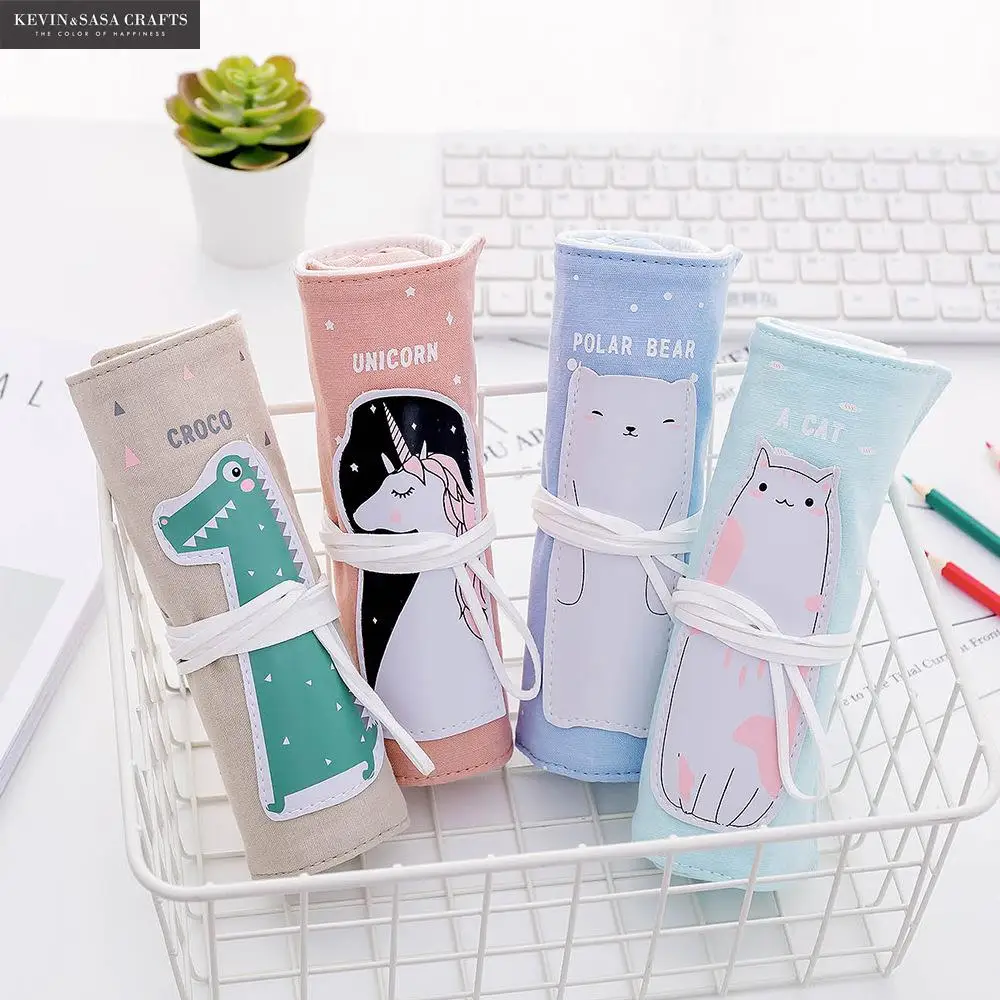 Чехол карандаш с единорогом Kawaii школьные принадлежности канцелярские подарок