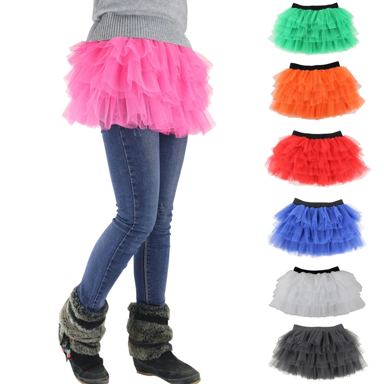 

6 Layers Extra Fluffy Teenage Girl Adult Women Pettiskirt Tutu Party Dance Mini Skirt Performance Clothes Women Tutu skirts
