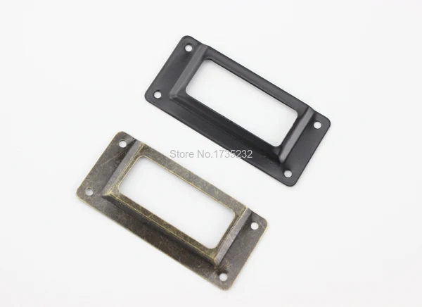 Черная Железная металлическая рамка для этикеток имя файла держатель карт ящик