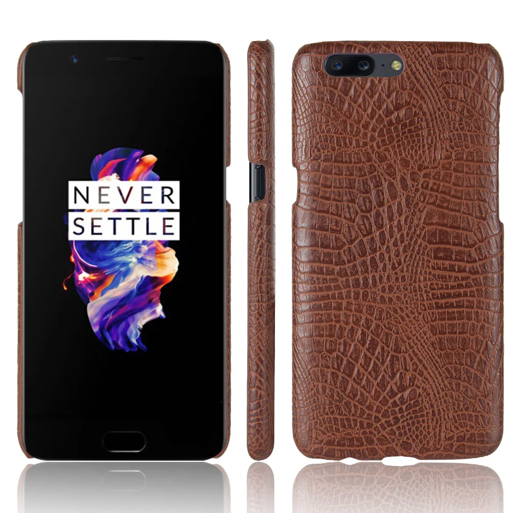 Oneplus 5 phone bag case oneplus Luxury Crocodile Skin PU Protective Case Cover one plus 1+5 5.5&quot |