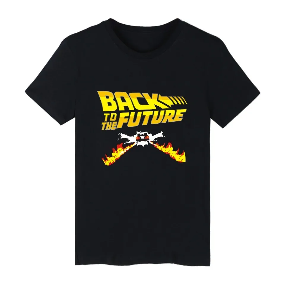 Мужская футболка с надписью Back to the Future Science Повседневная облегающая из 100% хлопка